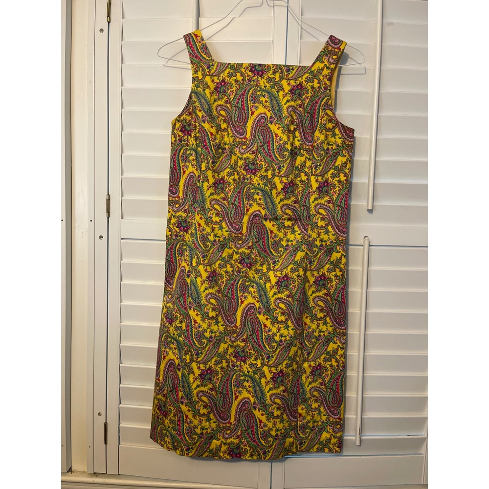Lauren Ralph Lauren yellow paisley design size 4 dress